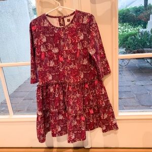 Tea Collection Girls Forest Friends Tiered Dress